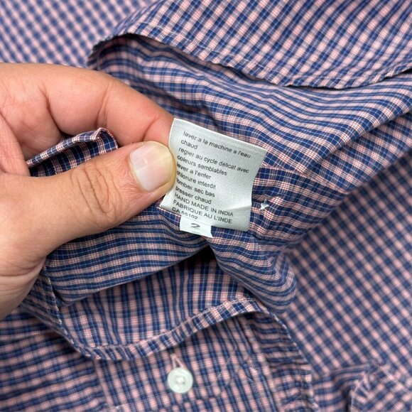 Spier & Mackay Dress Shirt Purple Check Long Sleeve Button Down Cotton 16 Large - Picture 11 of 12